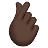 Hand With Index Finger And Thumb Crossed: Dark Skin Tone