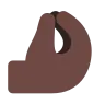 Pinched Fingers: Dark Skin Tone Emoji 🤌🏿 image - Tossface style