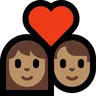 Couple With Heart: Medium Skin Tone Emoji 💑🏽 image - Microsoft Windows 10 Segoe UI Emoji style