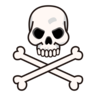 Emoji Halálfej ☠ image - Emojidex style
