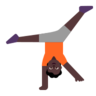 Person Cartwheeling: Dark Skin Tone Emoji 🤸🏿 image - Microsoft Classic 2D style