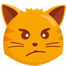 Schmollendes Katzengesicht Emoji 😾 image - Facebook Messenger (2016) style