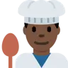 Man Cook: Dark Skin Tone Emoji 👨🏿‍🍳 image - Twitter / X (Twemoji) style
