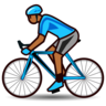 Person Biking: Medium-Dark Skin Tone Emoji 🚴🏾 image - Emojidex style