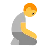 Person Kneeling Emoji 🧎 image - Tossface style