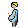 Pregnant Man: Medium-Light Skin Tone Emoji 🫃🏼 image - OpenMoji style