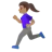Woman Running: Medium Skin Tone