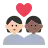 Couple With Heart: Person, Person, Light Skin Tone, Medium-Dark Skin Tone