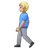 Man Walking: Medium-Light Skin Tone