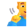 Deaf Man Emoji 🧏‍♂️ image - Microsoft 3D Fluent style