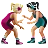 Women Wrestling: Medium-Light Skin Tone, Light Skin Tone