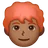 Man: Medium-Dark Skin Tone, Red Hair