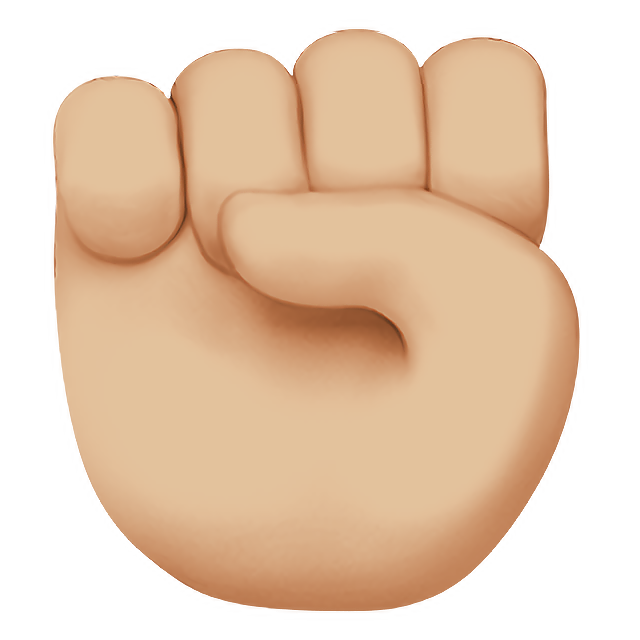 Raised Fist: Medium-Light Skin Tone
