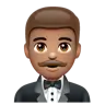 Man In Tuxedo: Medium Skin Tone Emoji 🤵🏽‍♂️ image - WhatsApp style