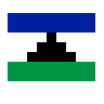 Flag: Lesotho Emoji 🇱🇸 image - SerenityOS style
