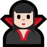 Woman Vampire: Light Skin Tone Emoji 🧛🏻‍♀️ image - Microsoft Windows 10 Segoe UI Emoji style