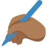Writing Hand: Medium-Dark Skin Tone Emoji ✍🏾 image - Twitter / X (Twemoji) style
