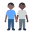 Men Holding Hands: Medium-Dark Skin Tone, Dark Skin Tone