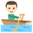 Person Rowing Boat: Light Skin Tone