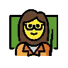 Woman Teacher Emoji 👩‍🏫 image - OpenMoji style