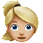 Woman: Medium-Light Skin Tone, Blond Hair