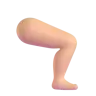 Leg: Medium-Light Skin Tone Emoji 🦵🏼 image - Microsoft 3D Fluent style