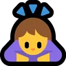Woman Bowing Emoji 🙇‍♀️ image - Microsoft Windows 10 Segoe UI Emoji style
