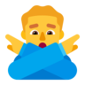 Man Gesturing No Emoji 🙅‍♂️ image - Microsoft Classic 2D style