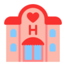 Liebeshotel Emoji 🏩 image - Microsoft Classic 2D style