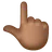 Backhand Index Pointing Up: Medium-Dark Skin Tone