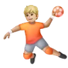 Person Playing Handball: Medium-Light Skin Tone Emoji 🤾🏼 image - Samsung style
