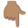 Backhand Index Pointing Down: Medium Skin Tone Emoji 👇🏽 image - Google Noto Color style