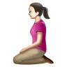 Woman Kneeling: Light Skin Tone Emoji 🧎🏻‍♀️ image - WhatsApp style