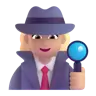 Woman Detective: Medium-Light Skin Tone Emoji 🕵🏼‍♀️ image - Microsoft 3D Fluent style