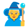 Woman Mage Emoji 🧙‍♀️ image - Microsoft Classic 2D style