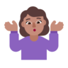 Woman Shrugging: Medium Skin Tone Emoji 🤷🏽‍♀️ image - Microsoft Classic 2D style
