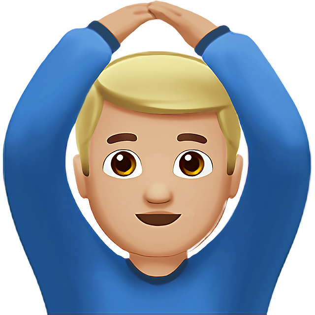 Man Gesturing Ok: Medium-Light Skin Tone