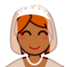 Person With Veil: Medium-Dark Skin Tone Emoji 👰🏾 image - Emojidex style