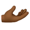 Palm Up Hand: Medium-Dark Skin Tone Emoji 🫴🏾 image - Huawei Harmony OS style