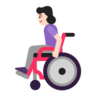 Woman In Manual Wheelchair: Light Skin Tone Emoji 👩🏻‍🦽 image - Microsoft Classic 2D style