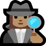 Woman Detective: Medium Skin Tone Emoji 🕵🏽‍♀️ image - Microsoft Windows 10 Segoe UI Emoji style