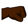 Right-Facing Fist: Dark Skin Tone Emoji 🤜🏿 image - Emojidex style