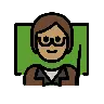 Teacher: Medium Skin Tone Emoji 🧑🏽‍🏫 image - OpenMoji style