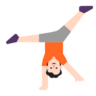 Person Cartwheeling: Light Skin Tone Emoji 🤸🏻 image - Microsoft Classic 2D style