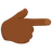Backhand Index Pointing Right: Medium-Dark Skin Tone