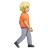 Person Walking Facing Right: Medium-Light Skin Tone