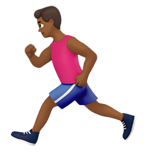 Man Running: Medium-Dark Skin Tone