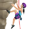 Woman Climbing: Light Skin Tone Emoji 🧗🏻‍♀️ image - Apple style