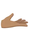 Palm Up Hand: Medium Skin Tone Emoji 🫴🏽 image - Google Noto Color style