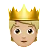 Person With Crown: Medium-Light Skin Tone